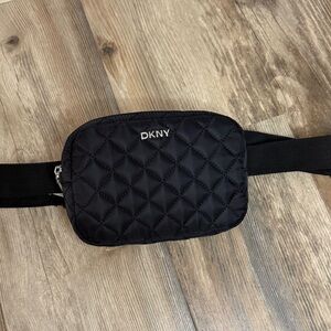DKNY Black Quilted Belt Bag
